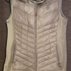 Women's Beige Quilted Vest